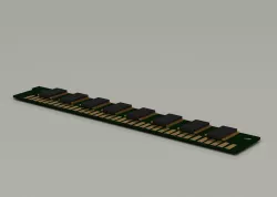 computer chip 3D model