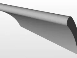 Conic fan and propeller blade 3D model