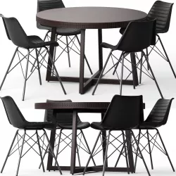 Cult Living Dexter Chair and Zephyr Table 3D model