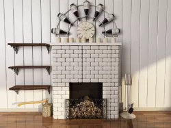 Decorative Fireplace 2 3D model