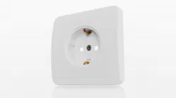 Electric power plug Socket 220V for smooth subdivision 3D model