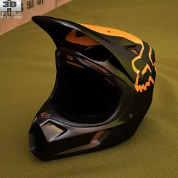 Fox V3 Moth Helmet 3D model