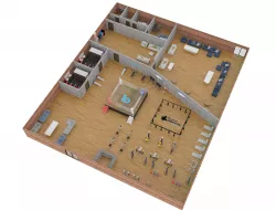 full model floor plan boxing boxing 3D model