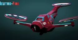 Futuristic Drone Low-poly  3D model
