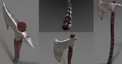Game Ready Battle Axe Low-poly  3D model