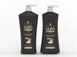 GLISS Hair Repair Ultimate Repair Set Shampoo and Conditioner 3D model