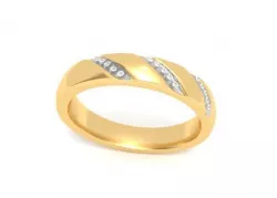 Golden ring with diamonds 3D model