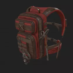 Human Backpack Low-poly  3D model