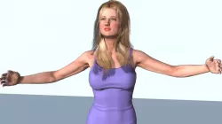 Jennifer Lawrence Low-poly  3D model