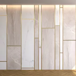 Marble Panel with Parquet 3 3D model