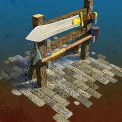 Medieval Weapon Rack Low-poly  3D model