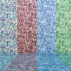 Mosaic Pool With Water Texture