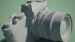 Nikon FE Grey Mental Ray 3D model
