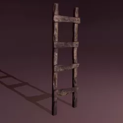 Old Dirty Ladder Low-poly  3D model