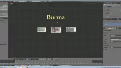 Paper - money models of Burma Low-poly  3D model