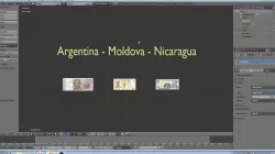 Paper-money models of Moldova and Argentina and Nicaragua Low-poly  3D model
