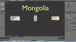 Paper - money models of Mongolia Low-poly  3D model
