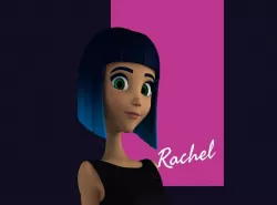Rachel Stylized Teen Female Character 3D model