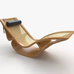 Rio Chaise Lounge Teak Corona 3D model