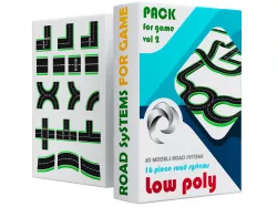 Road Systems FOR GAME Low-poly  3D model