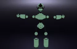 robot cccp Low-poly  3D model
