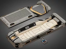 Sci-fi Cryo Chamber Cryopod 3D model