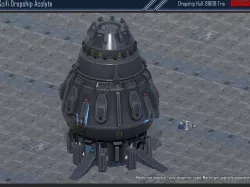 Scifi Dropship Acolyte Low-poly  3D model