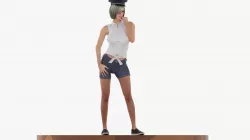  Sexy woman Low-poly  3D model