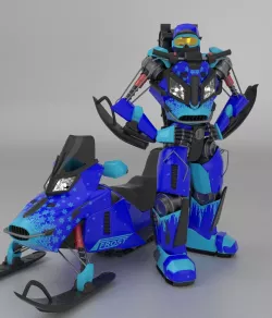 Snowmobile Transformer 3D model 3D model