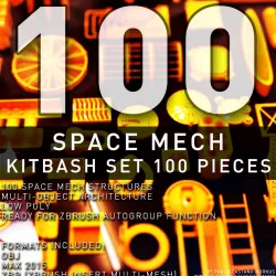 Space Mech - Kit Bash Set 3D model