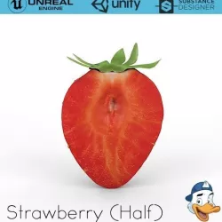 Strawberry Half 3D model
