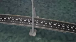 Suspension bridge high detail  3D model