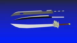 Sword anime Low-poly  3D model