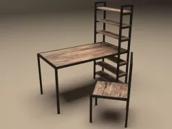 Table and Chair Set 3D model