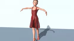 Teen girl- Toon 3D model