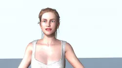 The girl in the combined dress 3D model
