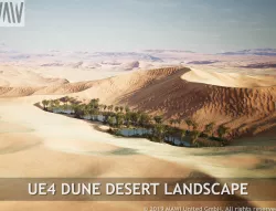UE4 - DUNE DESERT LANDSCAPE Low-poly  3D model