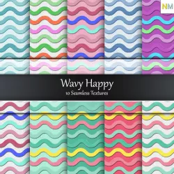 Wavy Happy Fabrics Seamless Textures Set Texture