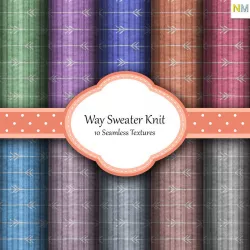 Way Sweater Knit Fabrics Seamless Textures Set Texture