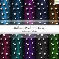 Wellwater Pearl Velvet Fabrics Seamless Textures Set Texture