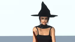  Wicked witch with a broom  3D model