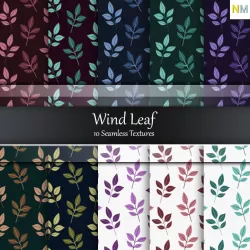 Wind Leaf Fabrics Seamless Textures Set Texture