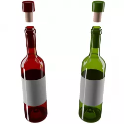 Wine bottles Low-poly  3D model