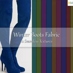 Winter Boots Fabric 2 Seamless Textures Set Texture