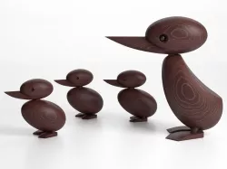 Wooden Duck and Duckling 3D model