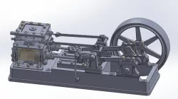 2 CYL HORIZONTAL STEAM ENGINE