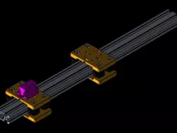 3D print slider and rail aluminum extrusion