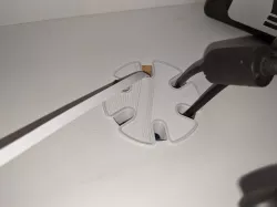 3D printed desk cable passthrough