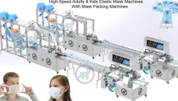 Adults & Kids Elastic Mask Machine With Mask Packing Machines