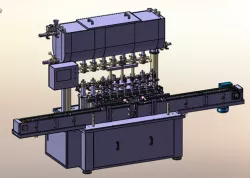 Automatic eight-head piston liquid filling machine